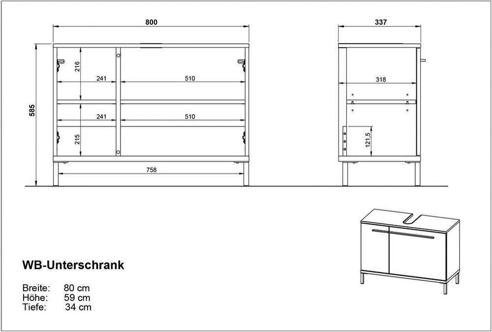 Yorgos Waschbecken-Unterschrank